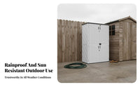 Waterproof Horizontal Storage Shed Horizontal Deck Box Multi-Purpose Outdoor Cabinet Large Capacity for Gardeners, Patio Owners, Homeowners, Garden, Yard, Poolside