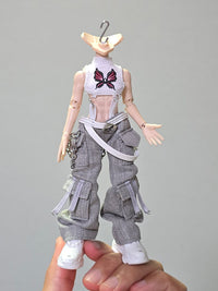 12-Point A Shi 3 Doll Clothes Escape BJD Doll Body Clothes Tactical Cargo Pants Heavy Wide-Leg Pants