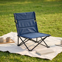 Portable Foldable Chair with Padded Seat Folding Backrest Seat Cushion Compact Cushion Chair Comfortable for Camping, Picnics