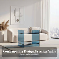 periodical holder Rack Table Modern Design Wavy Acrylic side table Minimalist aesthetic & design for Den