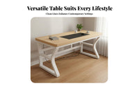 Study Desk Spacious Desktop Double Workstation Desk Sturdy Construction Home Office Workstation for Couples, Professionals, Bedroom, Game Room