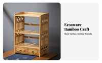 Multi-Tier organizer with Drawer Space-Saving Desk Shelf Multifunctional for Vanity