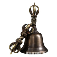 Nepalese Five-Strand Button Vajra Bell Bronze Ritual Bell with Clear Sound