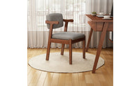 Mid-Century Modern Upholstered Dining Chair Padded Dining Chair Minimalist Armchair Sturdy for Kitchen