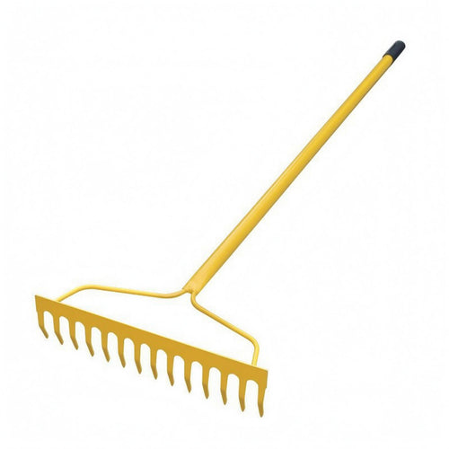 Steel Garden Rake Rectangular Head Outdoor Tool Heavy Duty