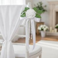 Wedding Car Flower with Ribbon Romantic Car Door Handle Flowers Secure