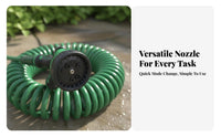 High Pressure Capable Coiled Garden Hose Easy Storage Coil Garden Hose Self-Retracting Gardening Equipment Kink-Resistant for Gardeners, Car Owners, Homeowners, Outdoor Cleaning, Yard, Patio