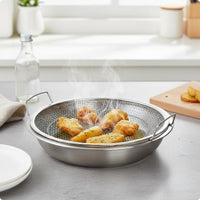 Mesh Draining Pan Heat-Resistant Fried Food Strainer Easy to Clean for Frying