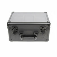 EVA Foam Interior Graded Card Slab Storage Box Shockproof Aluminum Card Carrying Case Moisture-Proof Lockable Latches for Investors, Travel