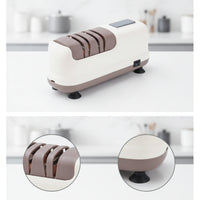 Automatic Electric Honing Device Safe Honing Device with Three Slots Fast Professional for Kitchen