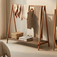 H-Shaped Clothes Rack with Base Freestanding Foldable Garment Rack Openfurniture Design for Students, Renters, Bedroom