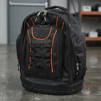 Large Capacity Electrician Tool Backpack Wear-Resistant Molded Base Tool Backpack Multi-Pocket for Electricians, Technicians, Contractors, Jobsite