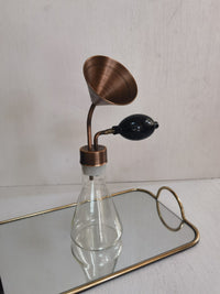 Glass Aroma Bottle with Vintage Metal Funnel for Coffee Beans and Essential Oils