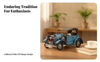 Vintage Iron Car Ornament Painted Finish for Coffee Table