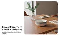 Minimalist Ceramic Dinnerware Set, Underglaze Color Bowls & Plates, New 2025, Household Tableware, Microwave Wholesale