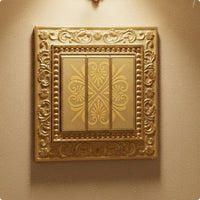Brass Socket with USB Decorative Carved Frame Universal Power Outlet