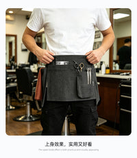 Thick Canvas Tool Waist Bag with Multi-Function Storage for Barbers and Hairdressers