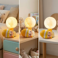 Bedside Lamp with Tray Multi-functionalUse Star Child Lamp Soft Glow for Bedroom