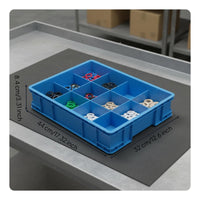 Hardware Organizer Bin Multiple Compartments Stackable Storage Crate for Garage