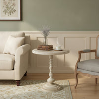 Round Pedestal Table Refined for Living Room, Bedroom