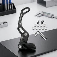 CNC-Machined Chain Guide with Lower Guard Smooth Bike Chain Guide Long-Lasting Lightweight for Mountain Bikers, Rough Trails