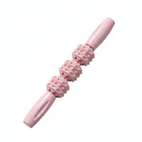 Handheld Fitness Massage Portable Roller with Ridged Balls Travel-Friendly Massage Roller with Handle for Athletes