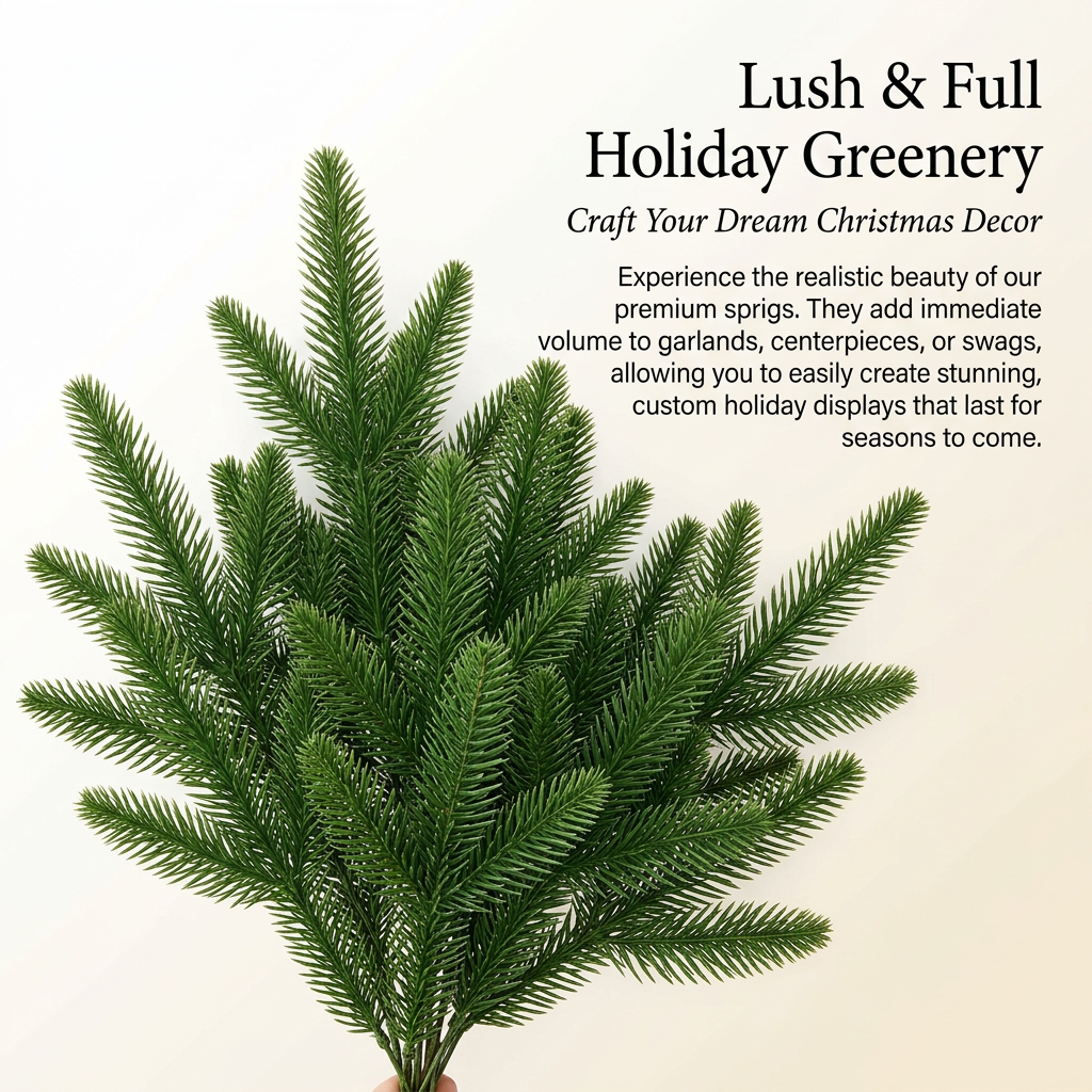 Branches Red, Realistic PE Material Foliage, Weather Resistant, for Christmas Crafts, for Table Centerpieces, for Outdoor Decor