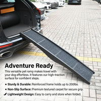 Dog Ramp for Large with Foldable Portable Design, Non-Slip Pet for Car Boot and Bed Access, Lightweight for
