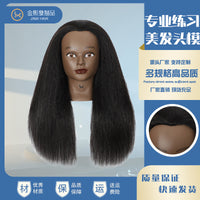 头模假人编发练习头黑脸假发非洲脸型批发美发公仔头造型模特头