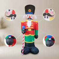 Standing Inflatable Christmas Decoration Festive Christmas Inflatable Nutcracker Indoor Holiday Decor Compact Storage for Front Yard