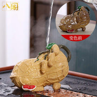 Creative Peanut Color-Changing Tea Pet Good Luck Ornament Resin Figurine