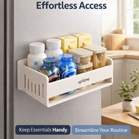 Cabinet Metal Fridge Organizer and Wall for Home Use, Rectangular Refrigerator Storage for Students and Kitchen