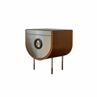 C-Shaped Snack Table Movable Nightstand With Storage Shelf for Bedroom, Students