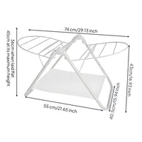 Portable Folding Laundry Rack Foldable Folding Clothes Rack Stable Household Storage for Window Area, Bedroom