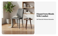 Upholstered Slim-Leg Seat Modern Look Dining Chair Minimalist Design Ergonomic Backrest for Home Residents, Adults, Living Room