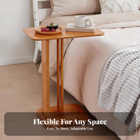 double-shelf End Table Movable with casters 2-Tier End Table Nordic Design