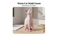 Collectible Realistic Cat Figurine Lightweight and Portable Simulation Cat Ornament Fine Workmanship for Children, Shelf Decor