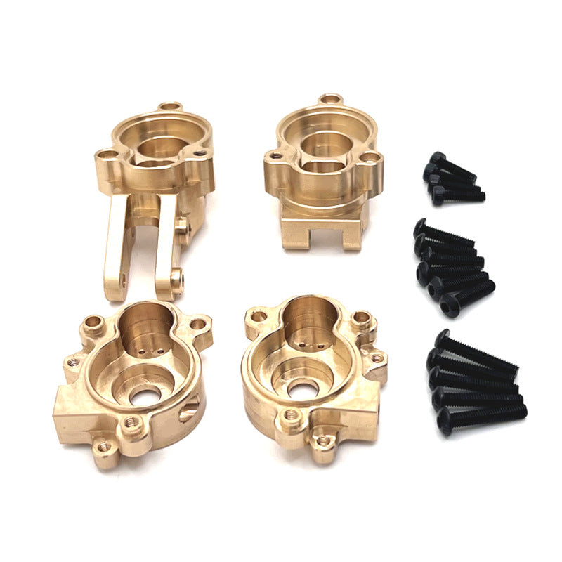 Brass Rear Axle Cup and Gear Cover for Yikong 1/10 YK4106 YK4107 RC Car