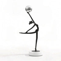 Ballet Dancer Figurine with Base Modern Ballet Sculpture Minimalist for Entryway