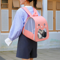 Foldable Pet Carrier Backpack Large Capacity Foldable Feline Travel Bag