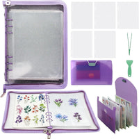 A5 Reusable Sticker Collection Binder with Storage Pages, Release Paper, Zipper Bag