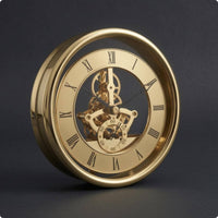 Transparent Clock Core Visible Gears Round Clock Movement Decorative Ornament