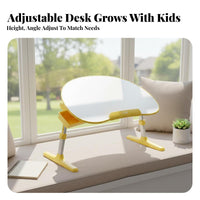 Foldable Design children's Lap Desk eron the movenomic contour Shape Adjustable Folding Lap Table Portable kids' Furniture Rounded Corners for Students, Toddlers, Parents, Bedroom, Homeschooling, Playroom, Classroom