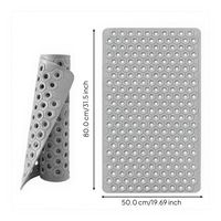 Non-slip TPE shower mat drains fast.