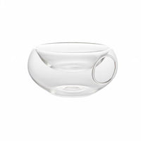 Side Opening Glass Bowl Transparent Glassware Frosted Vessel Easy to Clean Tableware for Banquet, Bar