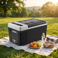 Compressor Refrigerator with Cup Holders AC and DC/DC Power Electric Cooler 24v