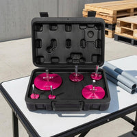 6 Pieces PVC Pipe Reamer Set Hex Shank Plumbing Tools Pink Finish