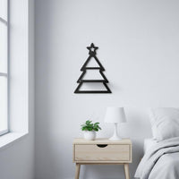 Wooden Christmas Shelf Decorative Home Decor Minimalist for Holiday Display