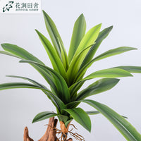 仿真绿植 蕙兰叶 手感软胶剑兰叶蝴蝶兰配草盆栽家居客厅装饰插花