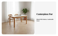 Modern Minimalist Design Rectangular Dining Table Nordic design A-Frame Slab Top Table Japanese Aesthetic Household Furniture scuff Resistant for Families, Homeowners, Entertainers, Apartment, Living Room, Family Meals, Dinner Parties